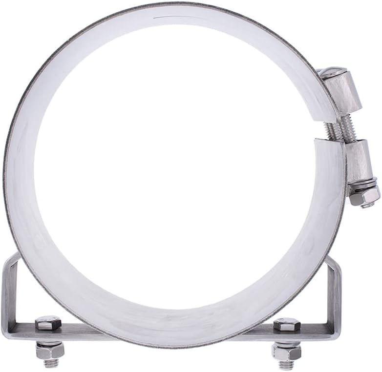 United Pacific 10331 5-inch Stainless Steel Wide Band Exhaust Clamp for Freightliner & Various Models, 304 Premium Steel, Strong & Durable – ONE Unit