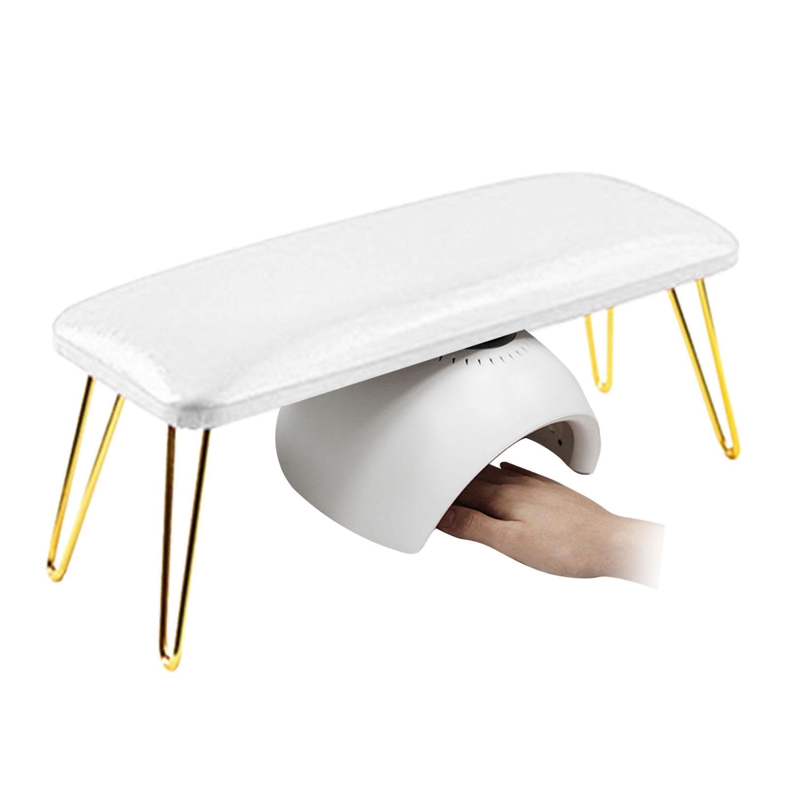 Tappetino per Unghie, Poggia Unghie per Manicure, Poggia Braccio per Unghie, Poggia Mano per Unghie per L'uso Da Parte di Un Tecnico Delle Unghie, Bianco e oro