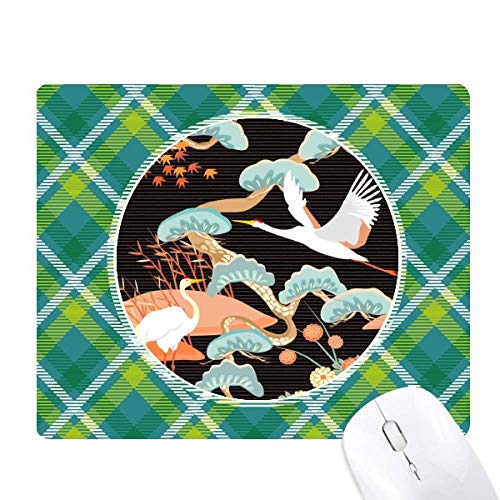 Tapis de souris pixel de qualité supérieure aux motifs grues et pivoines
