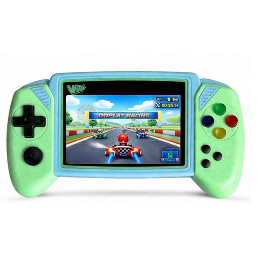 TMG Handheld Game Console,500 Classical Games Retro Video Games Player 3.5' Color Screen Support Connecting TV Game for Kids Boys,Birthday Gifts. (Green Grey)-image-35