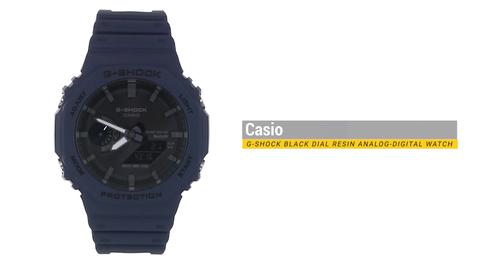 Casio G-Shock GA-B2100-2ADR Black Analog-Digital Dial Blue Resin