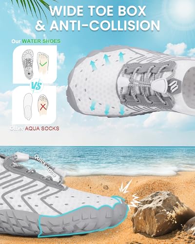 Image of Water Shoes for Women Men Quick-Dry Barefoot Shoes Breathable Aqua Socks for Swim Beach River Pool Lake Hiking Surfing Kayaking