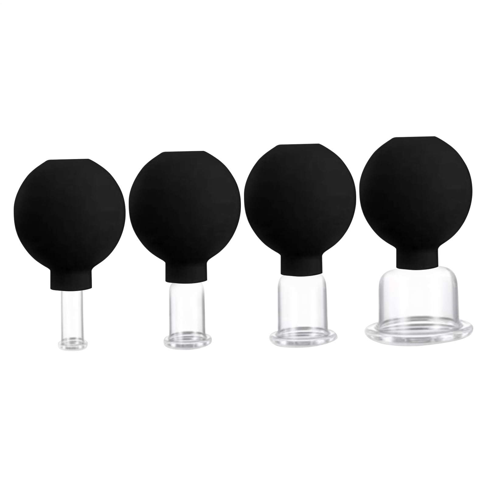 Ensemble de ventouses pour le visage, ventouses portables pour le visage, ensemble de 4 pour le corps, outil de massage du dos pour salon de beauté à domicile pour la relaxation, thérapie de
