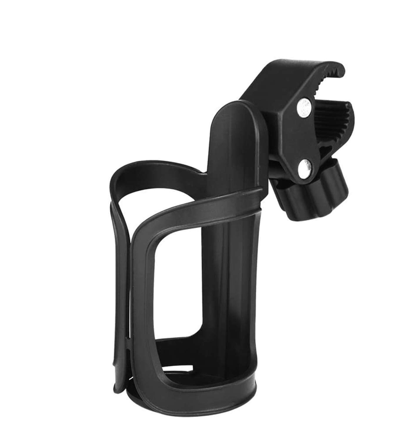 DELFINO Bike Water Bottle Holder Bicycle Cup Holder Universal 360 Degrees Rotation Cycling Water Bottle Holder for Baby Stroller/Pushchair, Bicycle, Wheelchair and Motorcycle, Quick & Easy to Mount