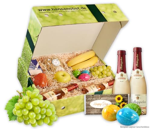Hansen Obst - Geburtstags Geschenkbox - fruchtige Obst-Box - “Sektfrühstück” - Präsentkorb -...