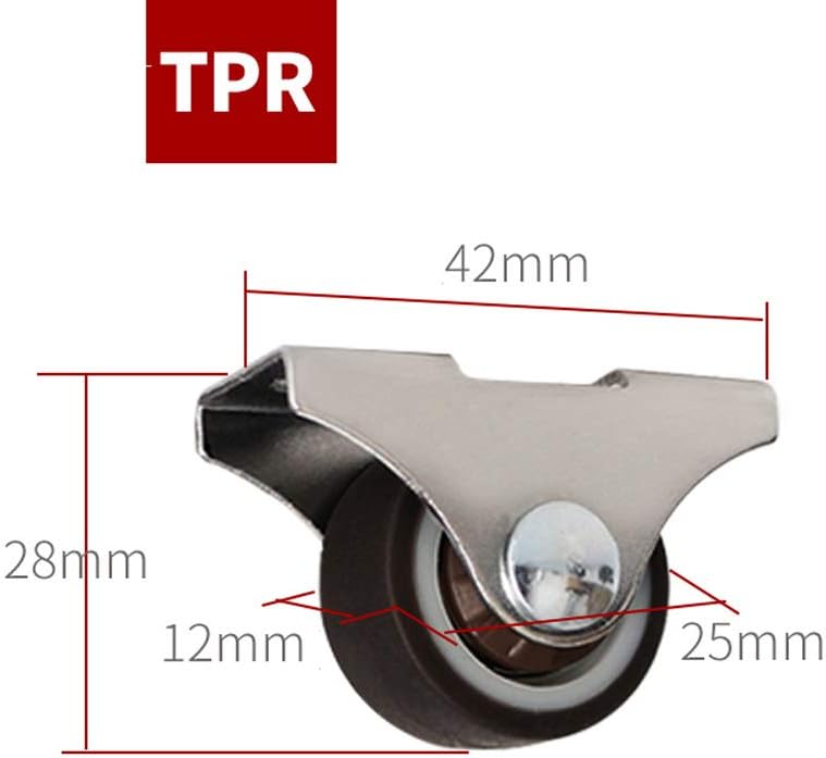 重い車輪、 4 ミニ家具 25 ミリメートル 1 インチサイレントゴムキャスターホイール静かなローリング引き出し小型トロリーボックス