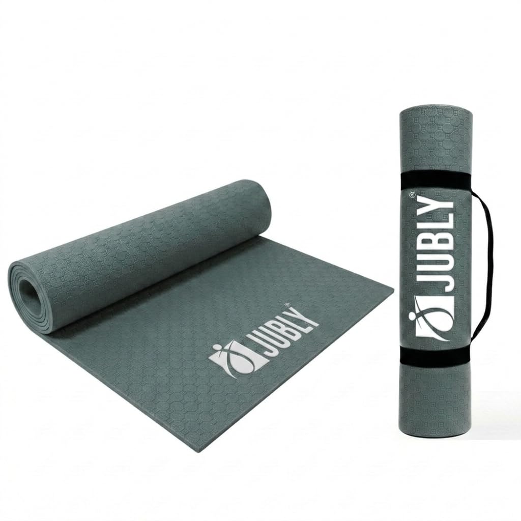 JUBLY Premium Eva foam Yoga Mat|Anti-Slip Texture|High-Density Cushioning with Joint Support|Size- 6 x 2 Feet|For Men & women|Yogamat for Gym Workout & Yoga Exercise (ARMY GREEN, 6MM)-picture-11