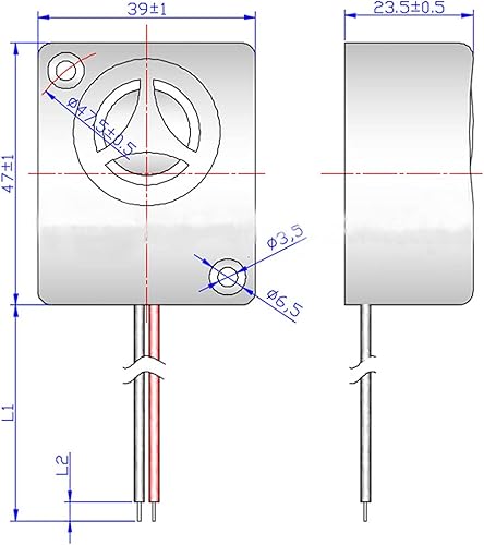 Miniatura 10 de ShangHJ 6 juegos de 110 dB electrónica mini alarma piezoeléctrica DC 12 V seguro antirrobo de alta dececibel activo, alarma de zumbador con clip de