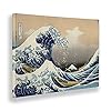 Giallobus – Schilderijen – Hokusai – De grote golf van Kanagawa – Canvasdoek – 140×100 – Klaar om op te hangen – Moderne…