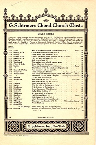 Sanctus and Benedictus, from St. Cecilia Mass [Mixed Voices; Full