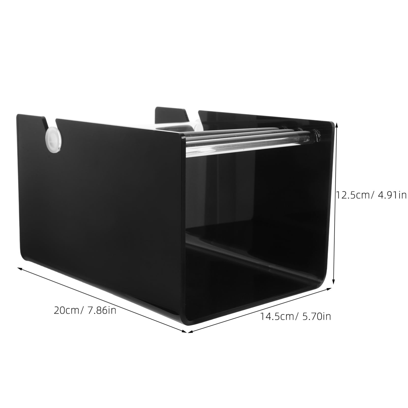 Schwarzer Acryl Sticker Roll Halter Organizer Verstellbarer Acryl Etiketten Spender Für Büro Basteln Versand Und Lager Platzsparendes Design Kompatibel Mit Verschiedenen Kleberolle