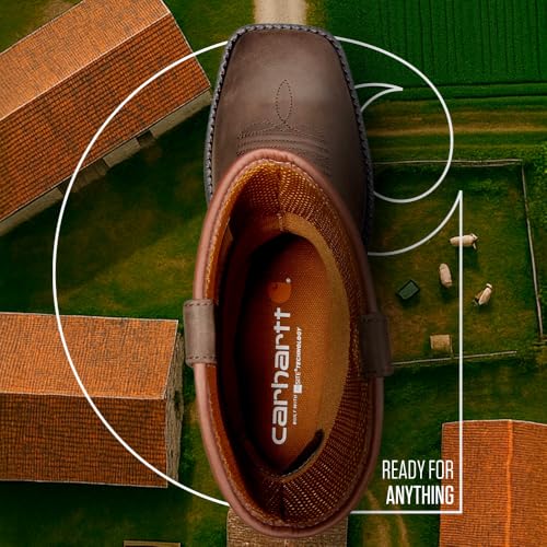 Image of Carhartt Men's Montana 11 inch Wellington Work Boots - Waterproof & Water-Resistant, Steel Toe & Soft Toe, Pull-On Square Toe