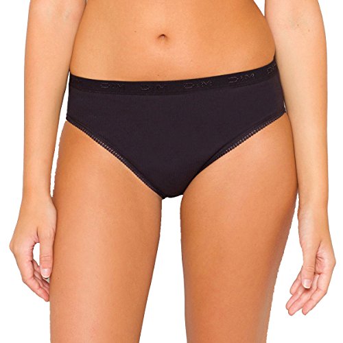 Dim Culotte Femme Midi Pur Coton x2, Noir, M