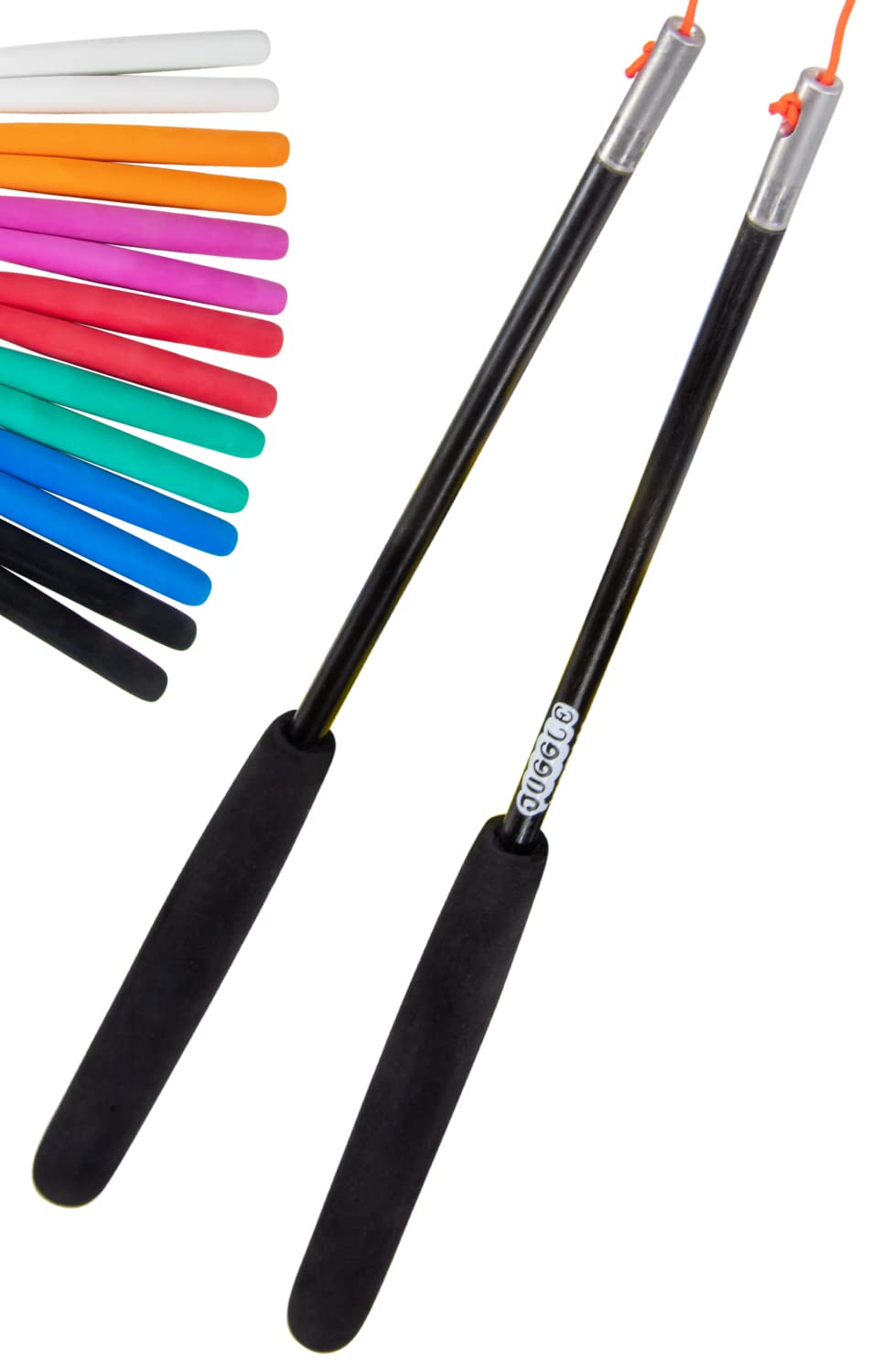 Juggle Dream Diabolo Jonglage Baguettes Superglass Fibre de Verre Solides Légères Grinds Bâton Noir