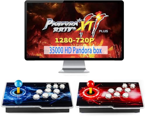 TOJASDN 35000 Games in 1 Pandora Box Retro Arcade Game Console with Two Separate Host for PC & Projector & TV 3D 1-4 Players Category Favorite List Save/Search/Hide/Pause/Delete