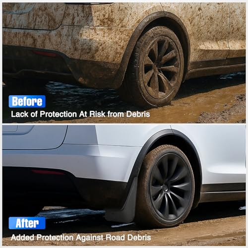 Image of Nilight Mud Flaps Splash Guards for Tesla Model X 2022 2023 2024 2025 2026