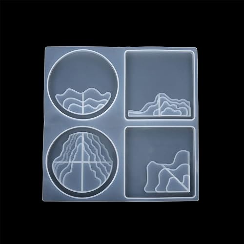 Miniatura 1 de Molde de resina epoxi de cristal de silicona para río en terrazas irregulares, molde de fundición hecho a mano, manualidades, herramienta de