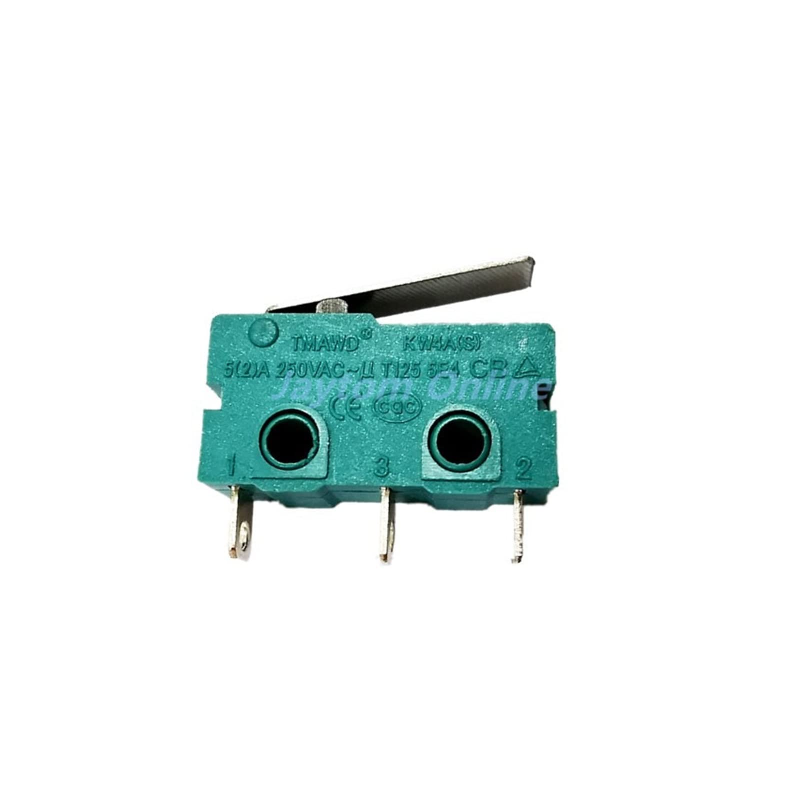Microinterruptores, 5 uds., microinterruptor, brazo de palanca de rodillo, SPDT, acción a presión, 5A, 250V, KW4A, NC-NO-C con polea, interruptor de límite de carrera de 3 pines y 2 pines interruptor