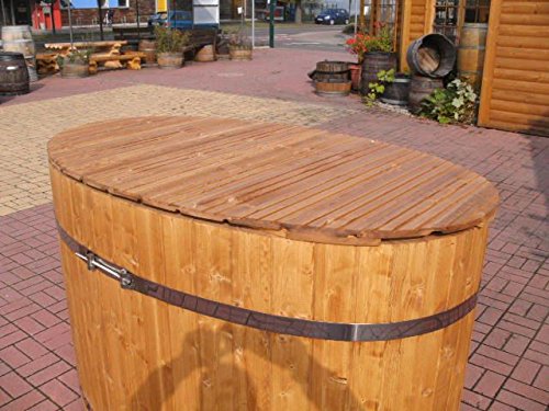 JUNIT 800L ovale Badewane Saunatauchbecken D. ca.160x95cm, Höhe 110cm. Tauchbecken Bottich Wasserfass Regentonne