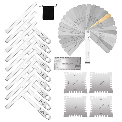 Outil de mesure pour la configuration des basses et jauge de rayon crantée