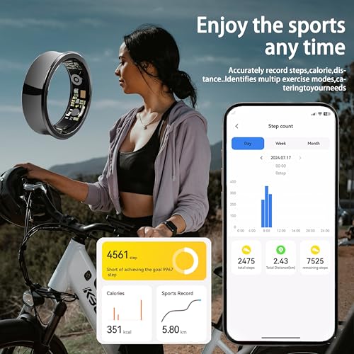 Smart-Ring-Health-Tracker-for-MenWomen-Sleep-Tracking-Wearable-Heart-Rate-Fitness-Tracker-Blood-Oxygen-Monitoring-No-App-Subscription-Up-to-5-Days-of-Battery-Life-Black-Size-10