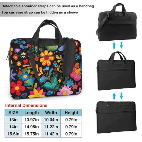 Maletín para portátiles 14 pulgadas con diseño floral miniatura 4
