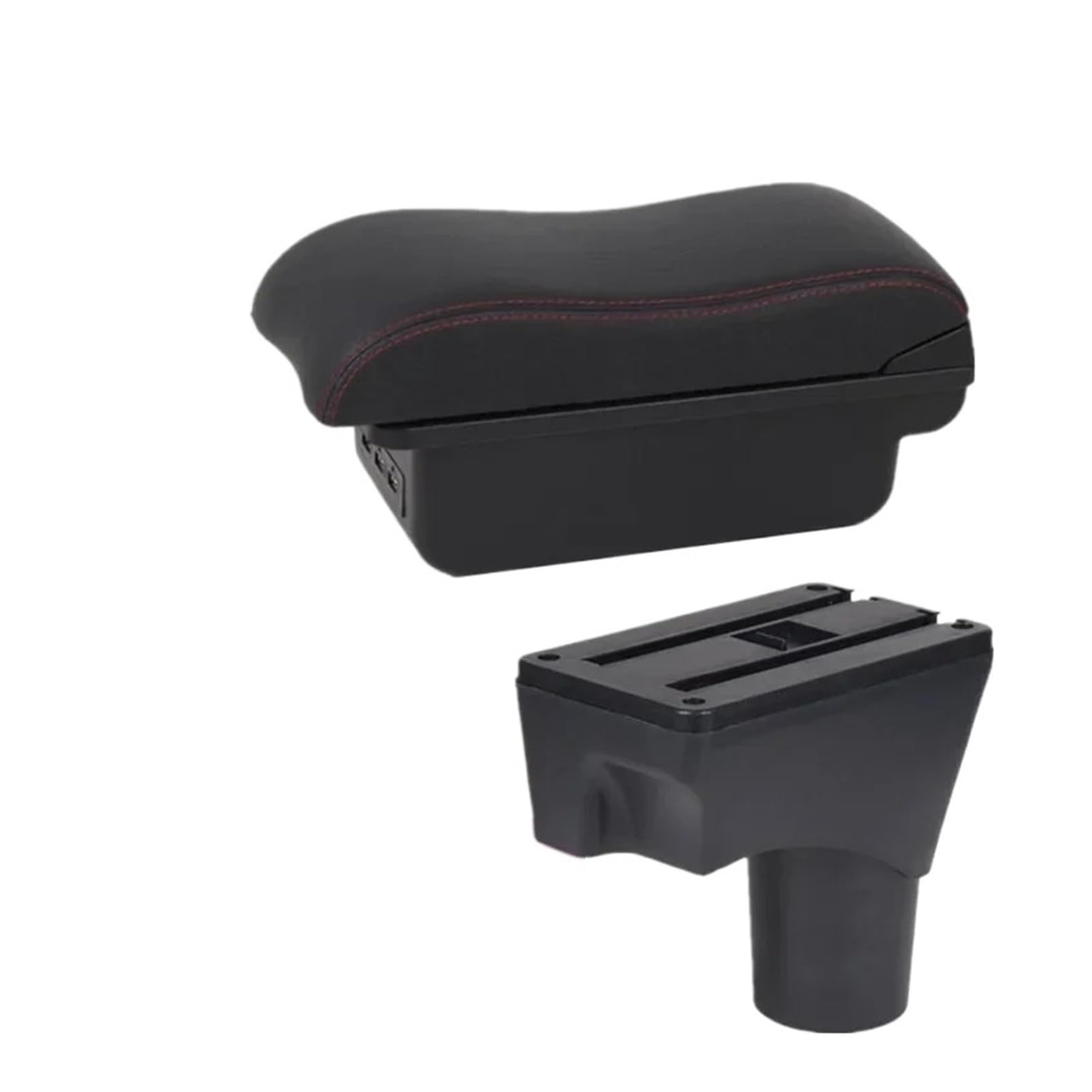 Ggwqoops Car Armrests For Nissan For March For Micra K13 For Sunny 2010-2023 Car Armrest Arm Storage Box Retrofit Parts Accessories Armrest Box(B2 red line 3USB)