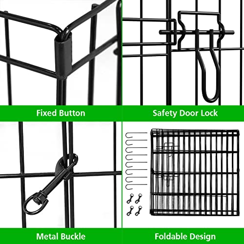 Artmalle ARTMALLE-3 Puppy Pet Playpen 8 Panel 24 Inch Indoor Outdoor Metal Portable Folding Animal Exercise Dog Fence Ideal For Pet Animals Dog Cat Rabbit Breed Puppy thumb #3