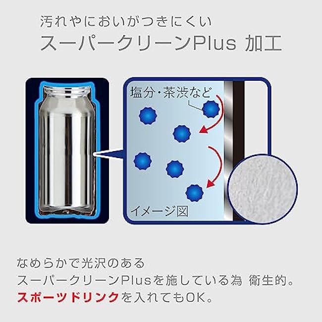 TIGER MKA-K060WK Tiger Water Bottle, 20.3 fl oz (600 ml), One-touch, Lightweight, Stainless Steel Bottle, Vacuum Insulated, Hot and Cold Insulated, White