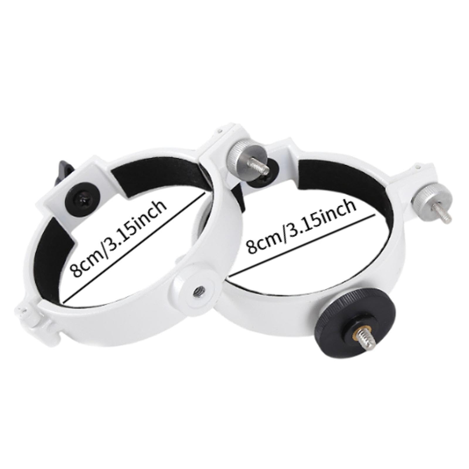 2 Anneaux de Tube de Télescope 80 Mm, Blancs, Portables, Compacts et Robustes pour L'astronomie