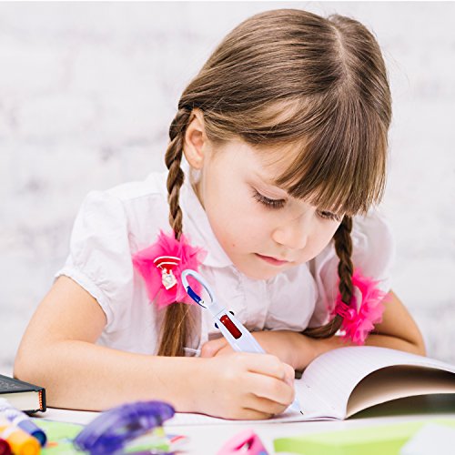 Retractable Shuttle Pens With Carabiner Clip - Pack Of 12 Bulk Mini 4-In-1 Multi-Colored Ink Ballpoint Pens With Keychain For Adults, Kids, Nurses, School, Stocking Stuffer Gifts, Party Favors #TOP3