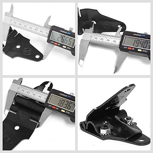 6 Set x Transglobal Mild Steel Roll Up End Hinge (Black)+Nylon Roller (2.00") Works with Freight Trailer Truck Roll Up Door (TG-1209-A, TG-3228)