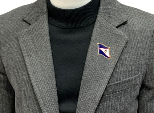 Image of vmcoatdu Country Flag Backs Locking Pin Keepers Locking Clasp Pin Badge International Travel Brooch Metal Alloy Souvenir Pin 0.75x0.7 Inch Small Pin