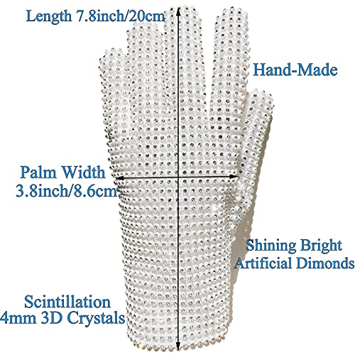 Diamonds Glove for Kids Rhinestone Glove Fans Punk Gloves2