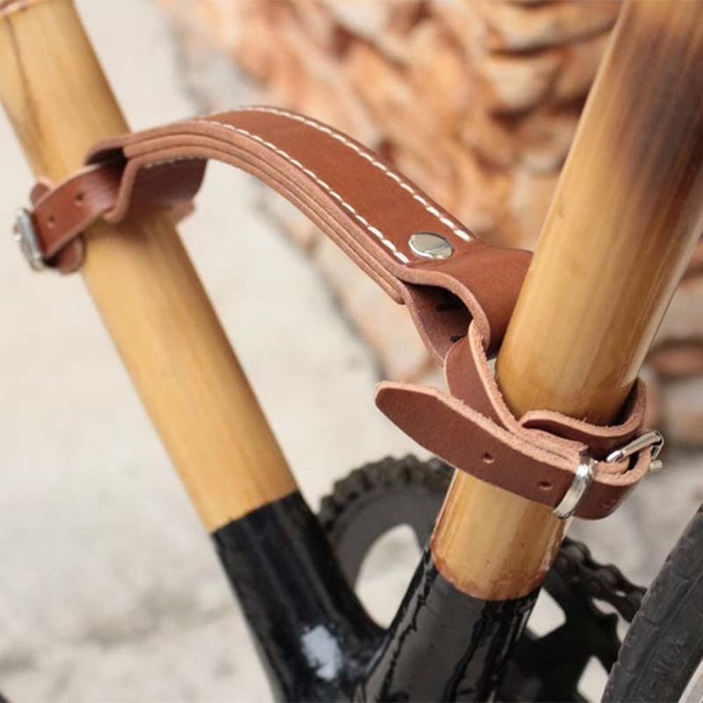 TentHome Retro Tragegriff Transportgriff Fahrrad Leder Fahrradtransporthilfe Fahrradträger Fahrradrahmen Universal Griff für MTB Mountain Rennrad 