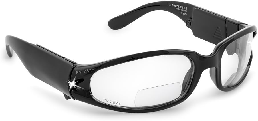 LIGHTSPECS Bifocal Impact Resistant Lense LED Safety Glasses