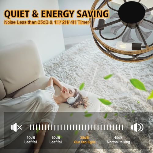 G-Safava 20 Inch Ceiling Fans With Lights And Remote thumb #4