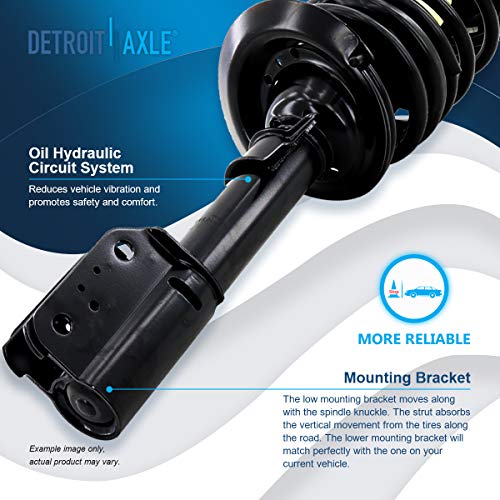 Image of Detroit Axle - Struts Kit for 2004-2008 Pontiac Grand Prix 2005 2006 2007, 4 Front & Rear Struts w /Coil Spring, 2 Lower Ball Joints, 4 Inner & Outer Tie Rods, 2 Sway Bar Links Replacement