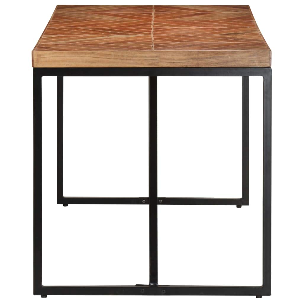 vidaXL Mesa de Comedor Cocina Centro Cena Auxiliar Consola Mesita Salón Lateral Hogar Sala de Estar 140x70x76 cm Madera Maciza de Mango y Acacia
