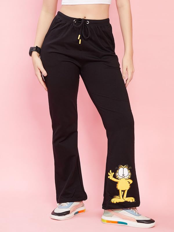 Image of Evolove Cotton Track Pants for Women with Side Pockets | Regular Fit Waistline Elastic Night Wear Joggers