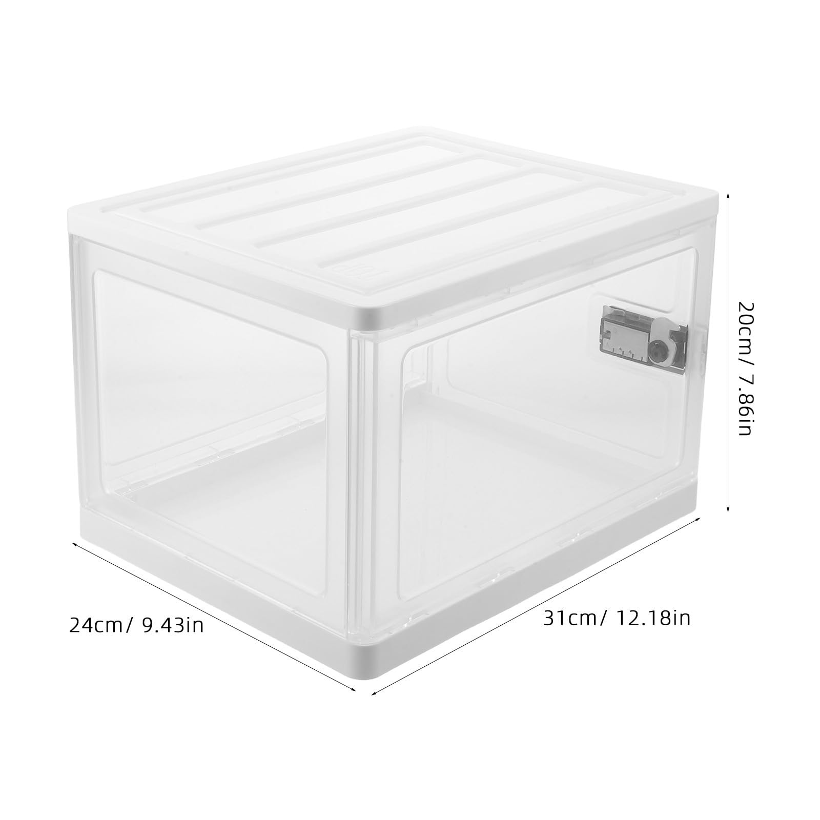 PRETYZOOM Verschließbare mit Sicherem Verschluss Aufbewahrungsbox für Lebensmittel mit Schloss Robuste Kunststoffbox für Kühlschrank und Medikamentenaufbewahrung
