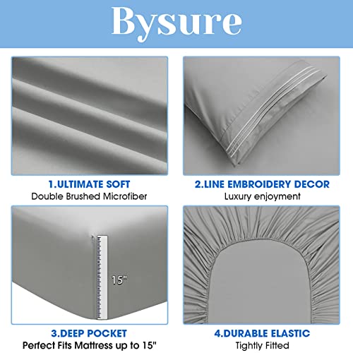 Bysure ZX03A001FOZA Hotel Bed Sheets Set With 4 Pcs Embroidered Pillowcases thumb #3