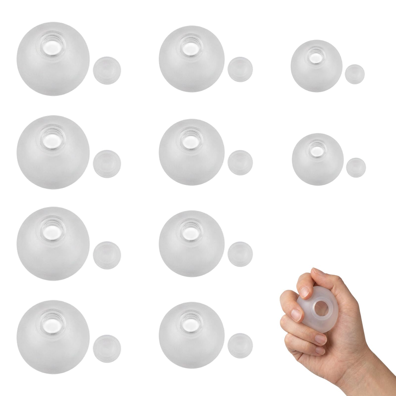 10 PCS Skin DIY Craft Set, Stress Relief Empty Ball Skins Kit, 4pcs 4cm + 4pcs 5cm + 2pcs 6cm Variety Pack, Anxiety & Stress Relief, Portable Office Desk & Travel Fidget