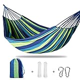 tela hamaca amazon ❤Comodo Tejido de Algodon: Construida de tejido apretado, tela suave, las hamacaF ofrecen una relajación suave, cómoda, se diseñan para temperaturas más frescas, restringiendo la circulación de aire y preservando el calor del cuerpo. Hamaca colgante proporcione a los campistas o excursionistas un sueño tranquilo y relajante.
