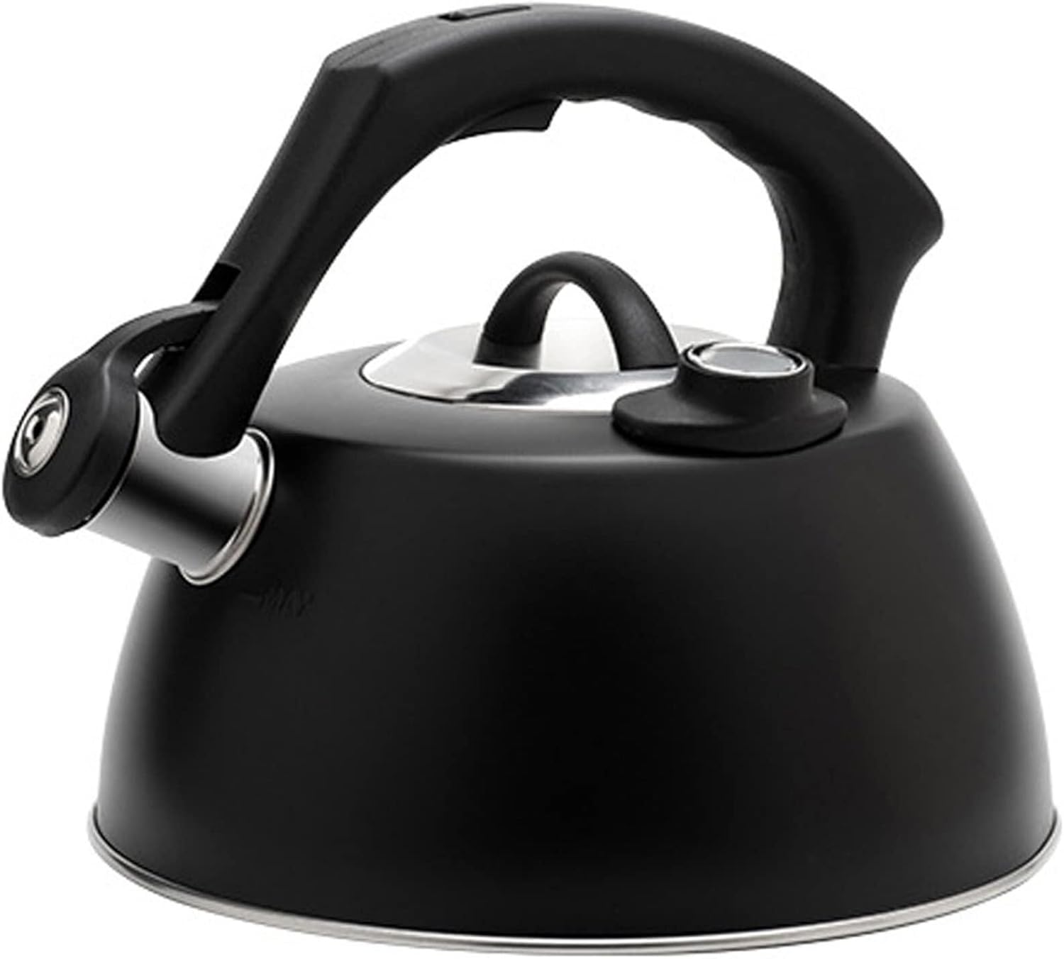 Stainless Steel Whistling Black Kettle Gas Kettle Camping Travel Tea Pot Water Kettle for Stovetop for Boiling Water Coffee Milk ()