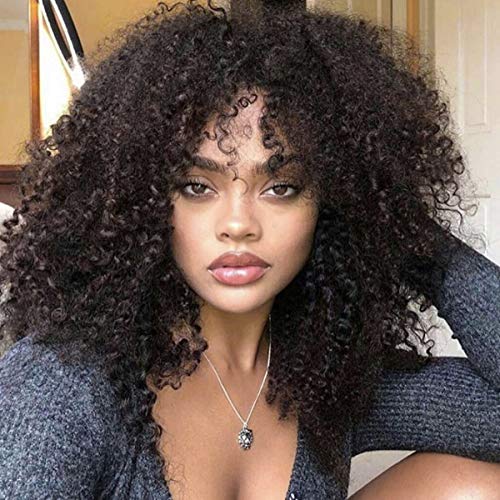 3C 4A Mongolian Kinky Curly Clip In Hair Extensions Machine Made Virgin Human Hair Pieces Full Head 70grams/2.45oz(14")