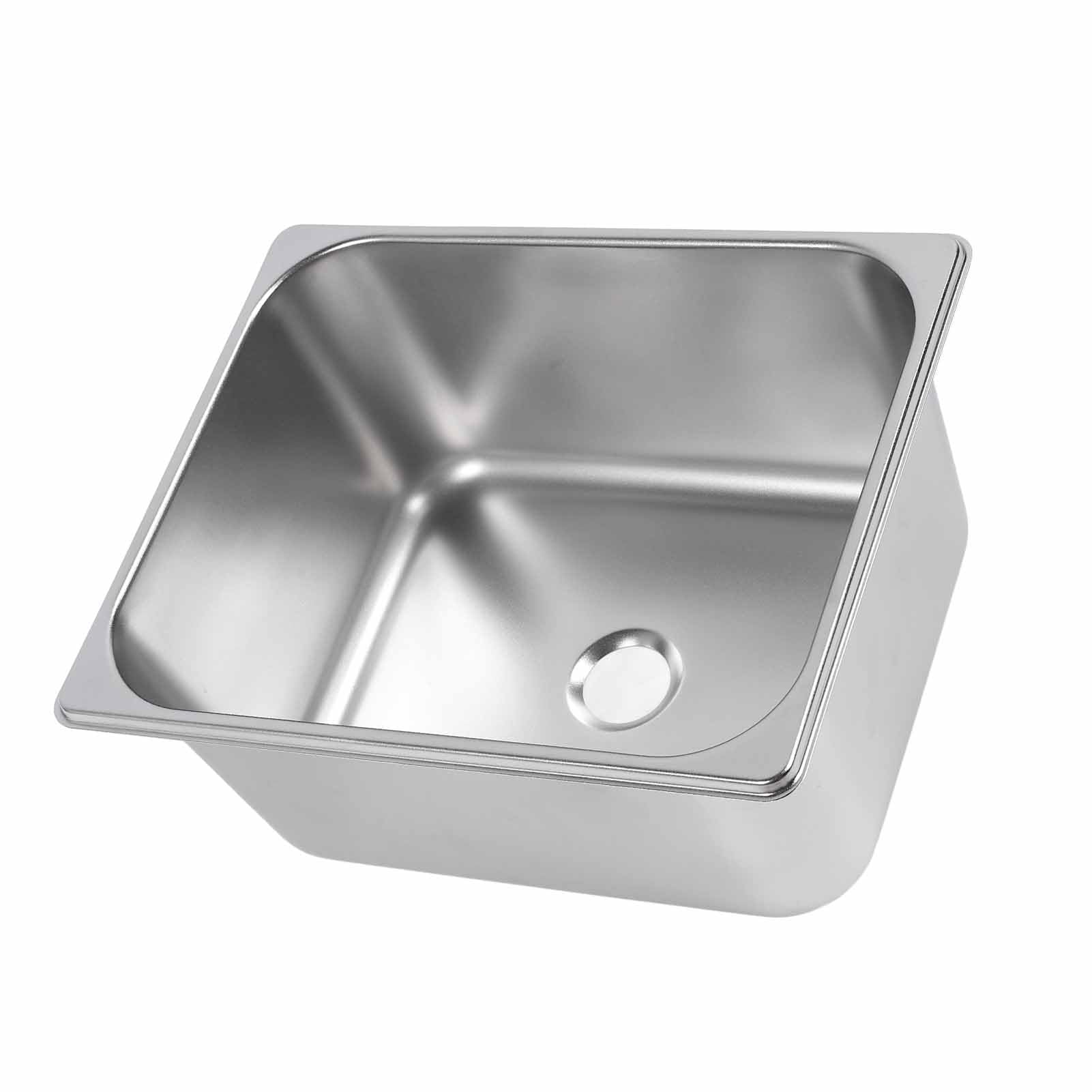 AMONIDA Stal Nierdzewna Zlew Kempingowy do RV, 12,6x10,2x5,9 Cala