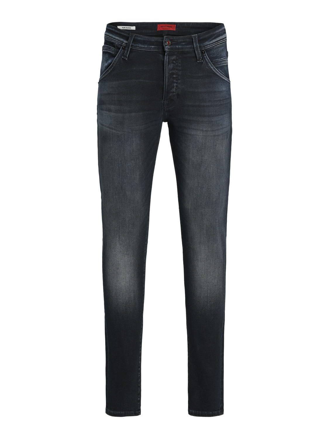 JACK & JONES Male Slim Fit Jeans JJIGLENN JJORIGINAL, Farbe:Dunkelblau, Jeans/Hosen Neu:34W / 36L