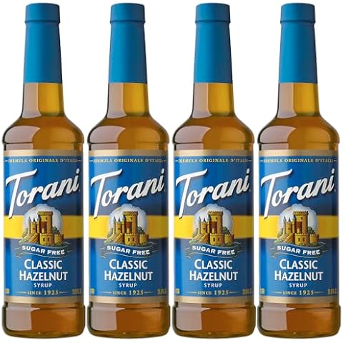 Torani Sugar Free Classic Hazelnut Syrup, 25.4 Fl Oz (Pack of 4) Cover