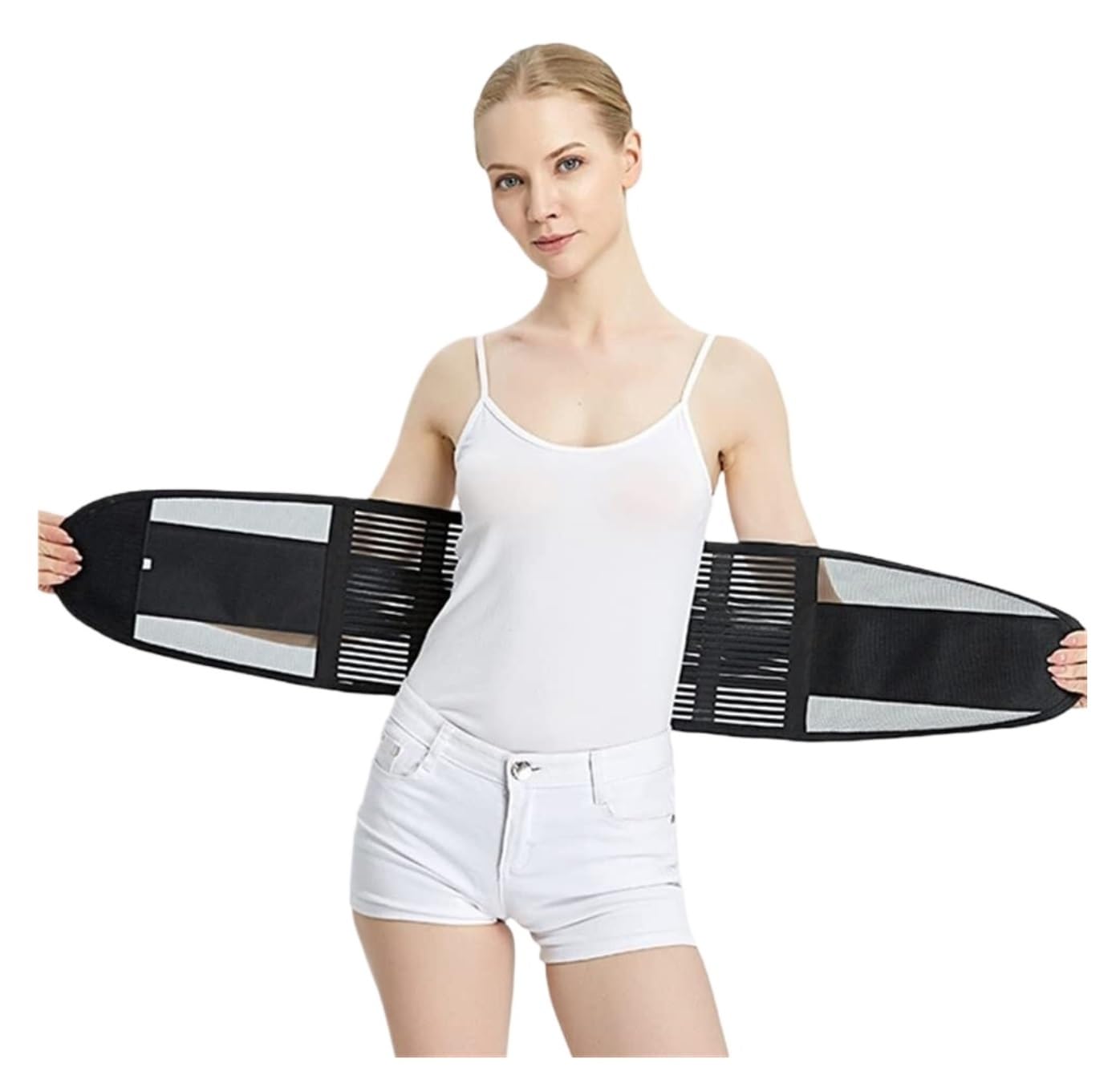 Faja Lumbar Faja Lumbar De Apoyo para La Espalda Baja, Faja Reductora De Cintura, Cinturón para Aliviar El Dolor Lumbar, Pesas para Gimnasio Cinturón Apoyo Lumbar(Large)